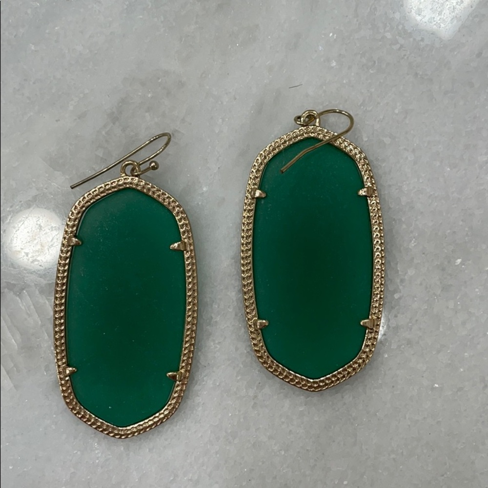 Kendra Scott Green Earrings